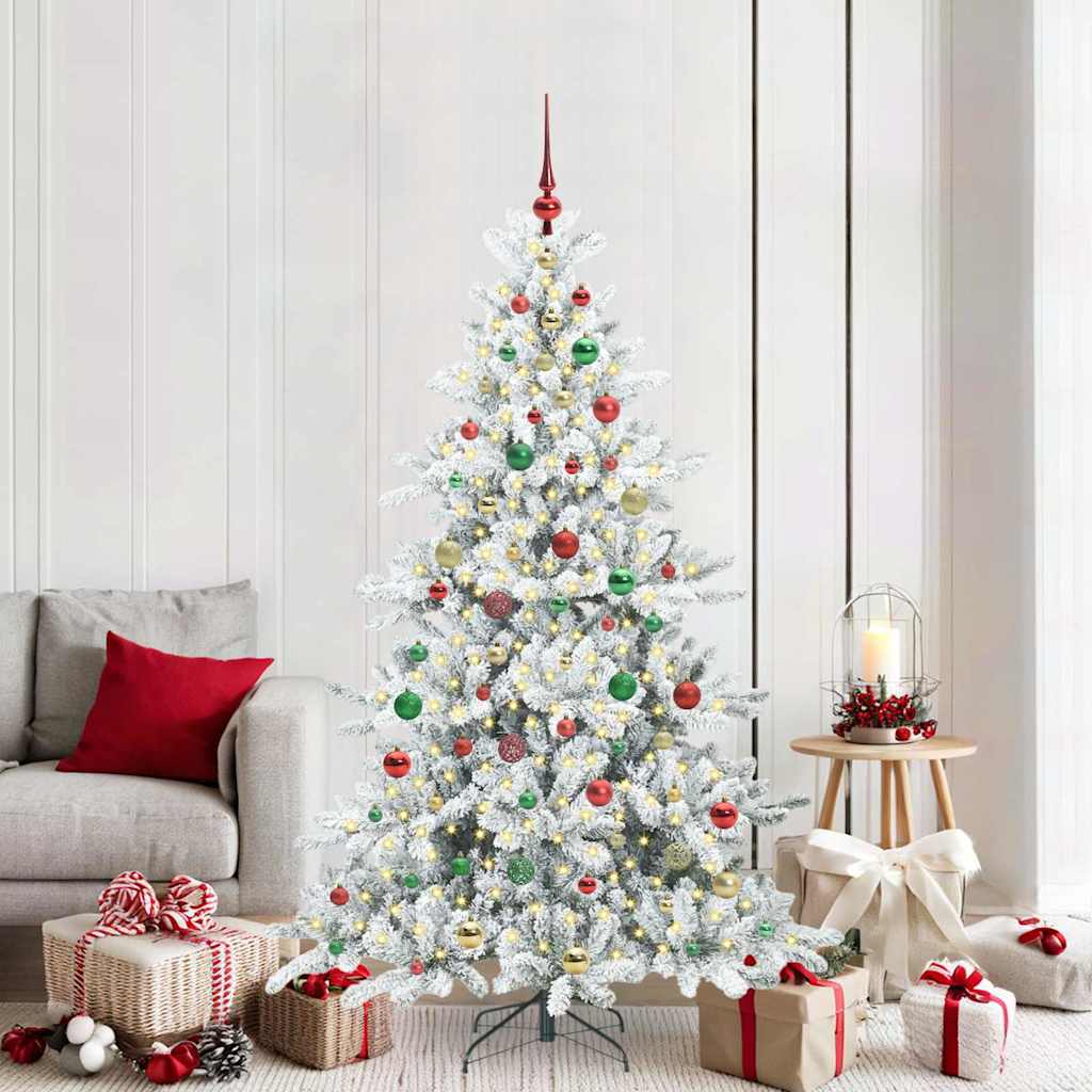 Kunstig sammensatt juletre med 300 LED med stativ 180 cm PVC