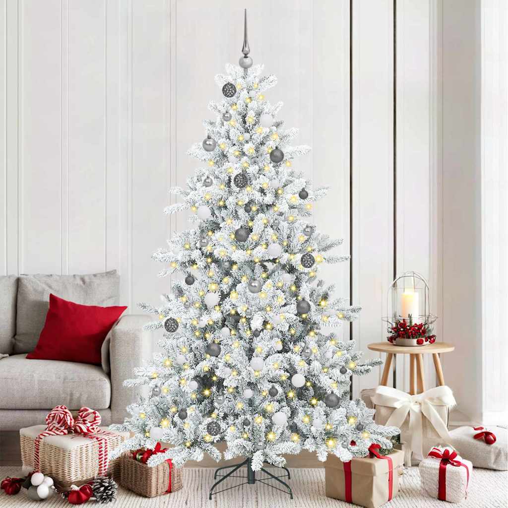 Kunstig sammensatt juletre med 300 LED med stativ 210 cm PVC