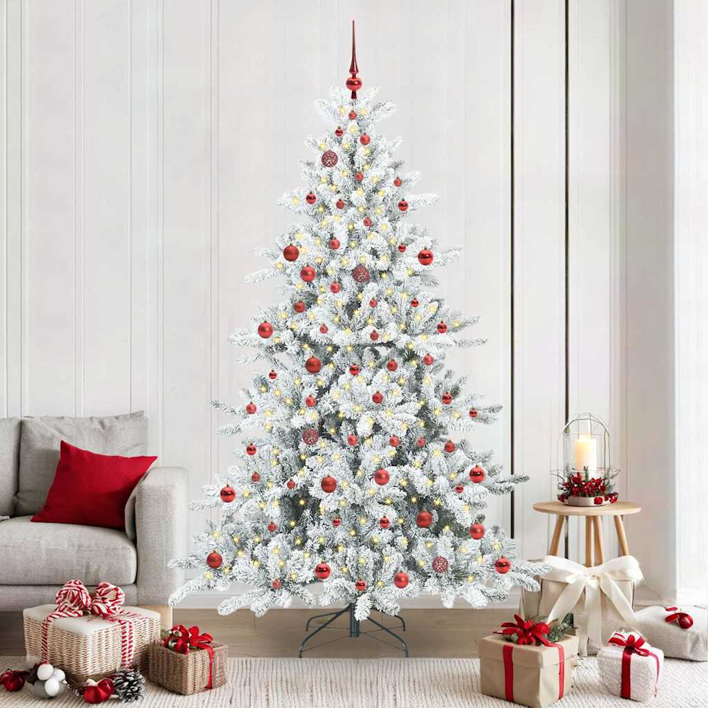 Kunstig sammensatt juletre med 300 LED med stativ 210 cm PVC