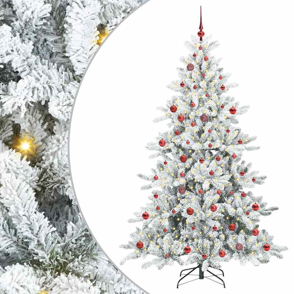 Kunstig sammensatt juletre med 300 LED med stativ 210 cm PVC