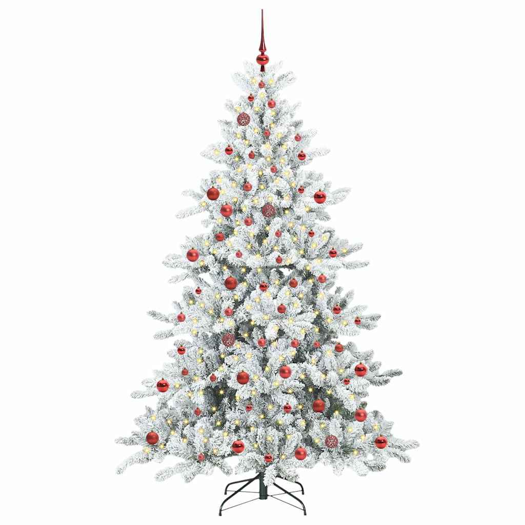 Kunstig sammensatt juletre med 300 LED med stativ 210 cm PVC
