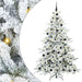 Kunstig sammensatt juletre med 300 LED Hvit 210 cm PVC og stål