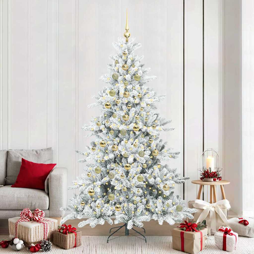 Kunstig sammensatt juletre med 300 LED med stativ 210 cm PVC