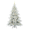 Kunstig sammensatt juletre med 300 LED med stativ 210 cm PVC