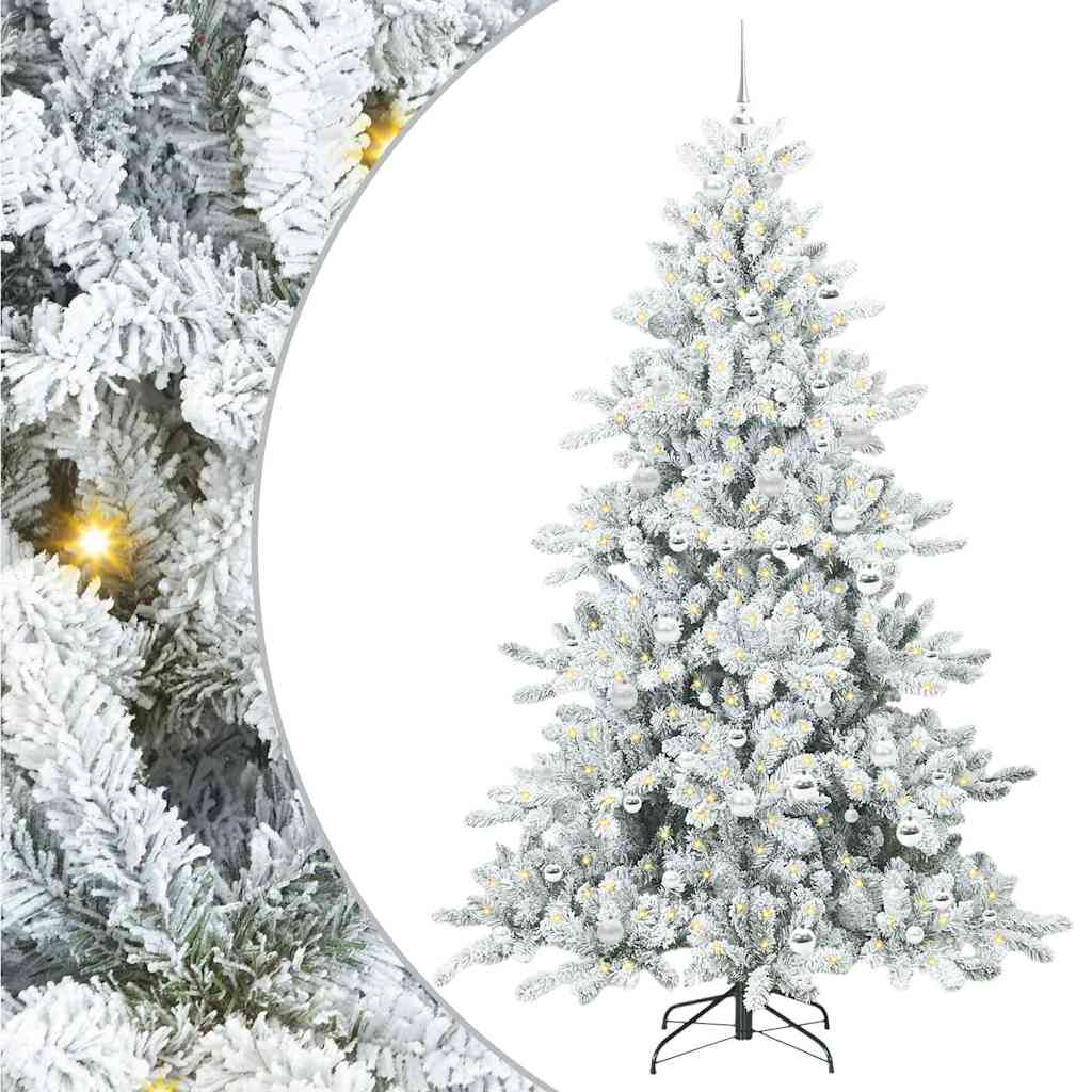 Kunstig sammensatt juletre med 300 LED med stativ 210 cm PVC