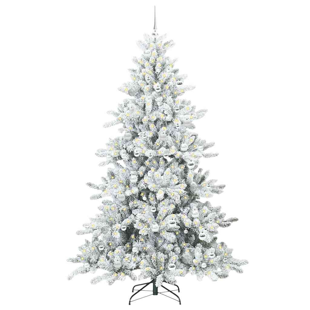 Kunstig sammensatt juletre med 300 LED med stativ 210 cm PVC