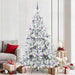 Kunstig sammensatt juletre med 300 LED Hvit 210 cm PVC og stål