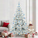 Kunstig sammensatt juletre med 300 LED Hvit 210 cm PVC og stål