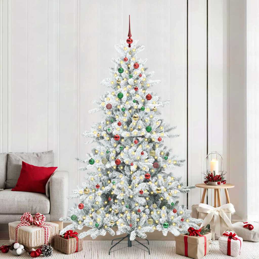 Kunstig sammensatt juletre med 300 LED med stativ 210 cm PVC