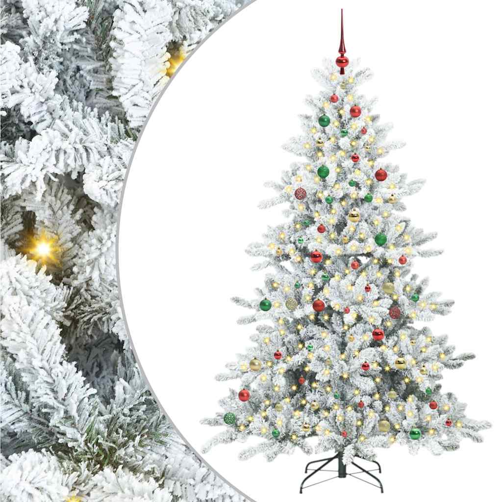 Kunstig sammensatt juletre med 300 LED med stativ 210 cm PVC