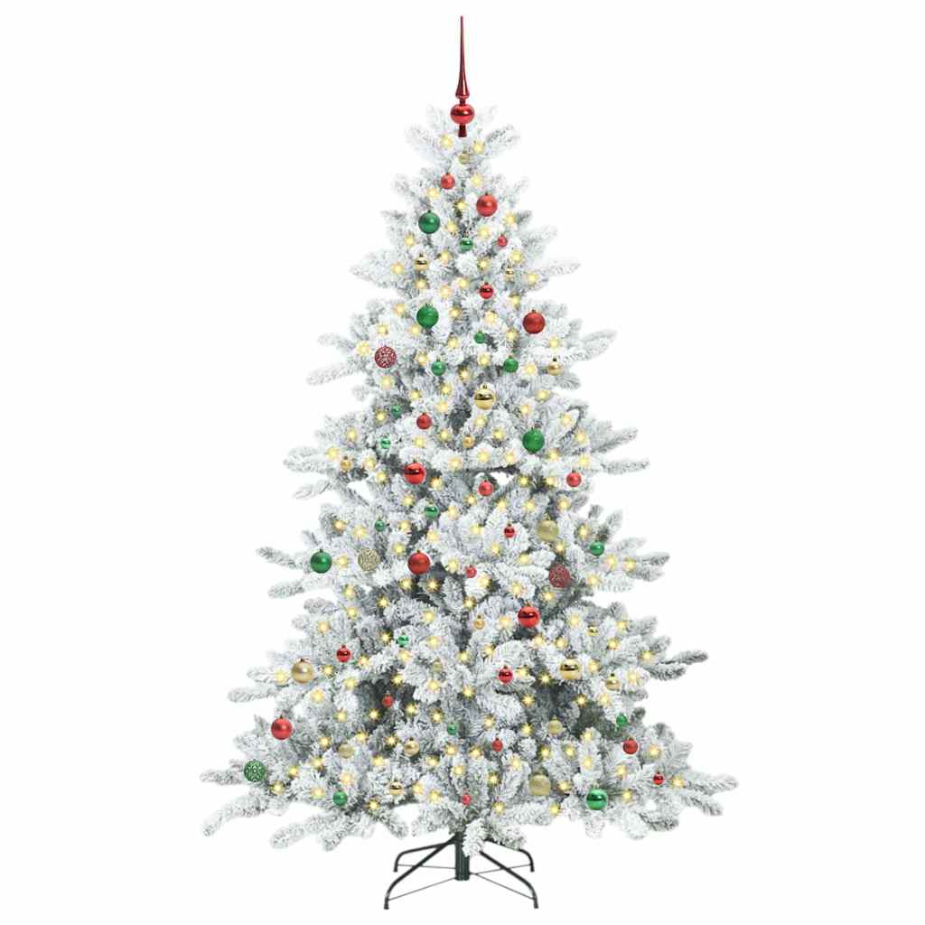 Kunstig sammensatt juletre med 300 LED med stativ 210 cm PVC
