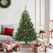 Kunstig juletre med 150 LED med stativ grønn 120 cm PE og PVC