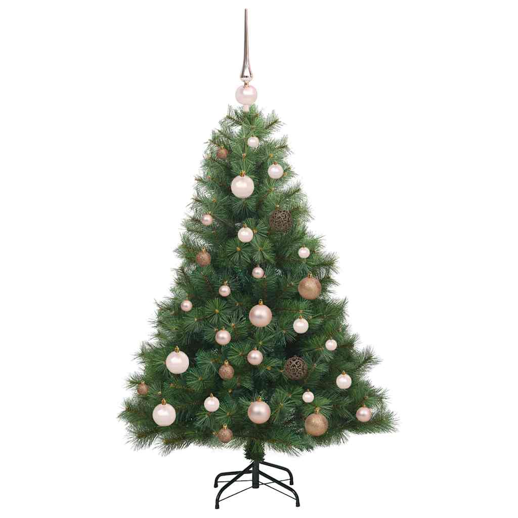 Kunstig juletre med 150 LED med stativ grønn 120 cm PE og PVC