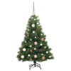Kunstig juletre med 150 LED med stativ grønn 120 cm PE og PVC