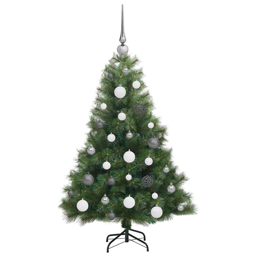 Kunstig juletre med 150 LED med stativ grønn 120 cm PE og PVC