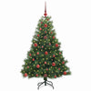 Kunstig juletre med 150 LED med stativ grønn 120 cm PE og PVC