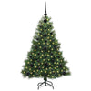 Kunstig juletre med 150 LED med stativ grønn 120 cm PE og PVC