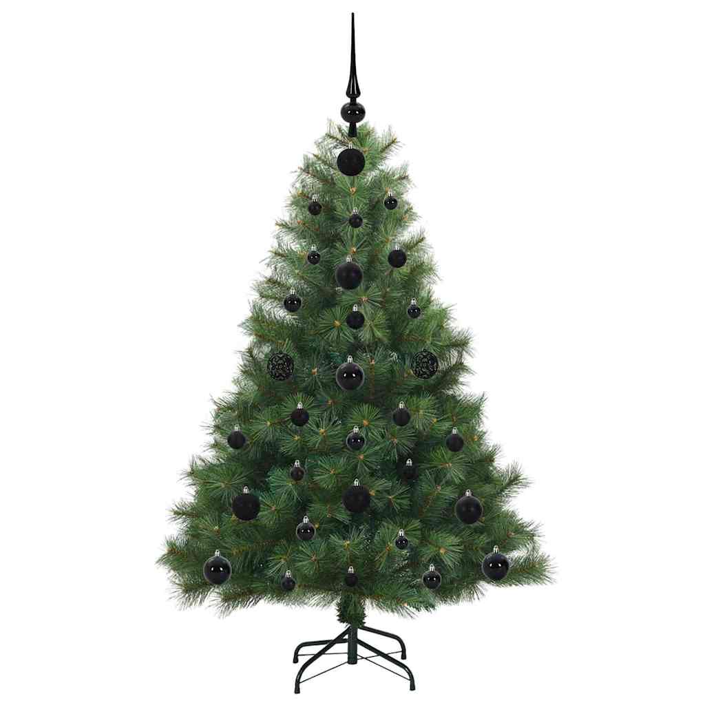 Kunstig juletre med 150 LED med stativ grønn 120 cm PE og PVC
