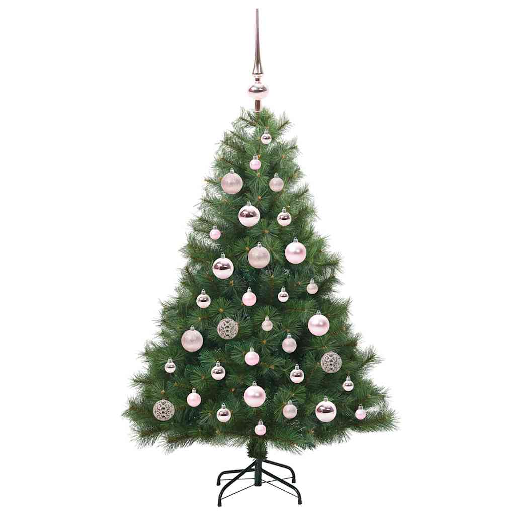 Kunstig juletre med 150 LED med stativ grønn 120 cm PE og PVC