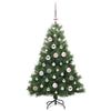 Kunstig juletre med 150 LED med stativ grønn 120 cm PE og PVC