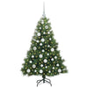 Kunstig juletre med 150 LED med stativ grønn 120 cm PE og PVC
