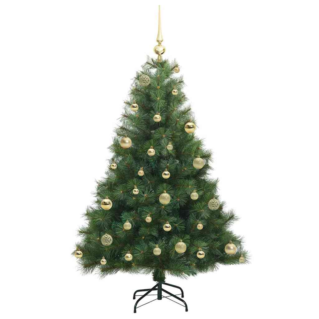 Kunstig juletre med 150 LED med stativ grønn 120 cm PE og PVC