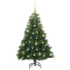 Kunstig juletre med 150 LED med stativ grønn 120 cm PE og PVC