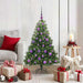 Kunstig juletre med 150 LED med stativ grønn 120 cm PE og PVC