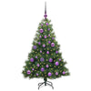 Kunstig juletre med 150 LED med stativ grønn 120 cm PE og PVC