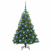 Kunstig juletre med 150 LED med stativ grønn 120 cm PE og PVC