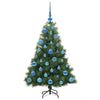 Kunstig juletre med 150 LED med stativ grønn 120 cm PE og PVC
