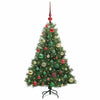 Kunstig juletre med 150 LED med stativ grønn 120 cm PE og PVC