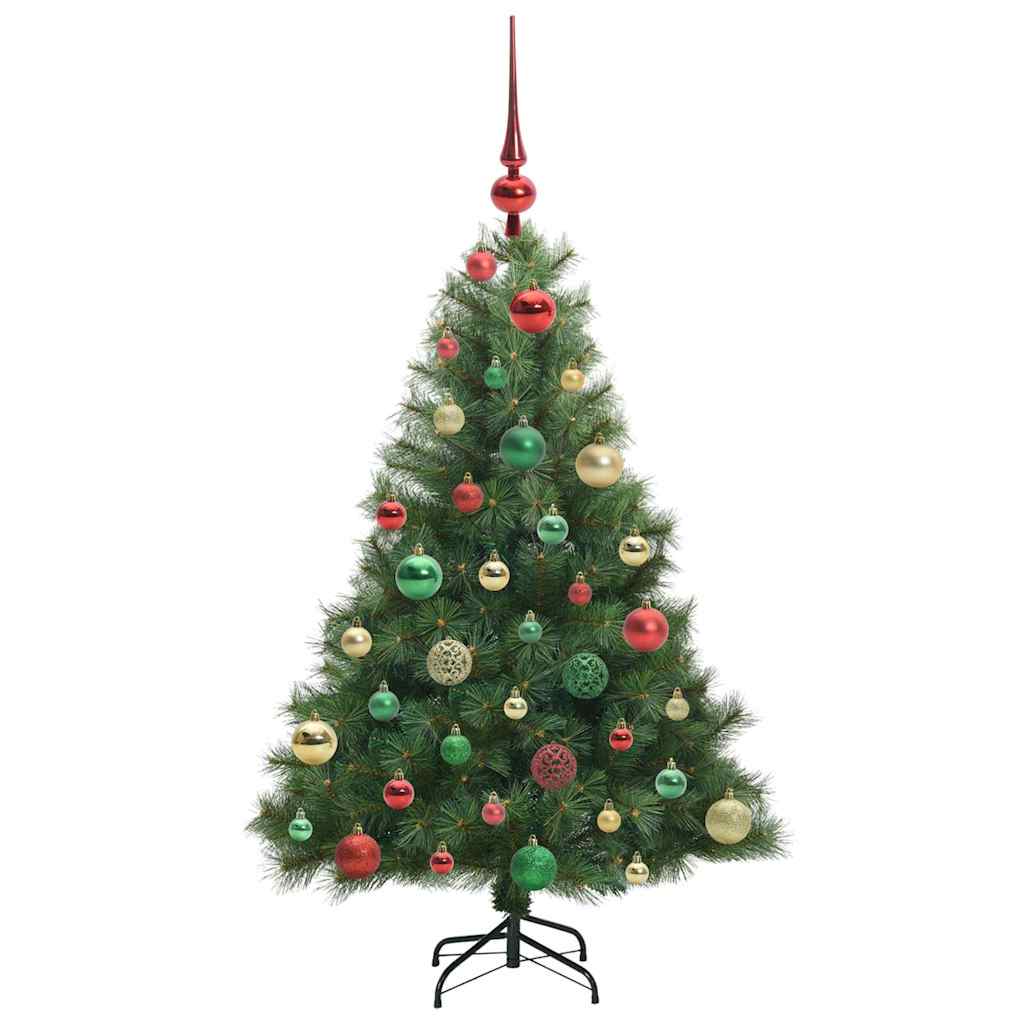 Kunstig juletre med 150 LED med stativ grønn 120 cm PE og PVC