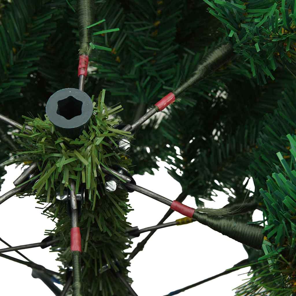 Kunstig juletre med 150 LED med stativ grønn 150 cm PE og PVC