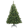Kunstig juletre med 150 LED med stativ grønn 150 cm PE og PVC