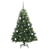 Kunstig juletre med 150 LED med stativ grønn 150 cm PE og PVC