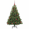 Kunstig juletre med 150 LED med stativ grønn 150 cm PE og PVC