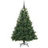 Kunstig juletre med 150 LED med stativ grønn 150 cm PE og PVC
