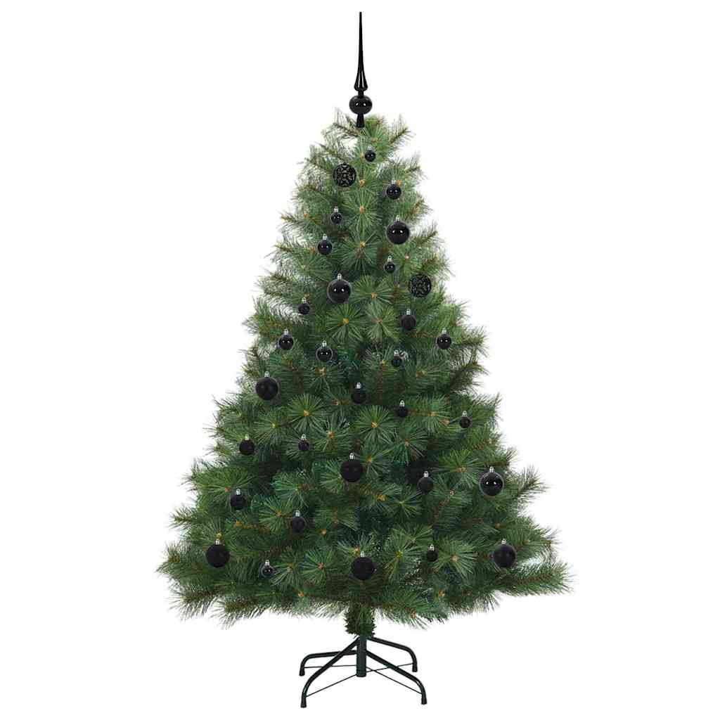 Kunstig juletre med 150 LED med stativ grønn 150 cm PE og PVC