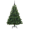 Kunstig juletre med 150 LED med stativ grønn 150 cm PE og PVC