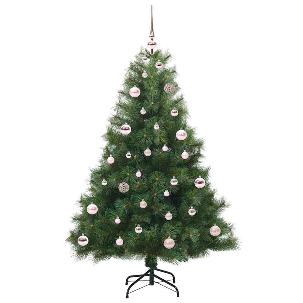 Kunstig juletre med 150 LED med stativ grønn 150 cm PE og PVC