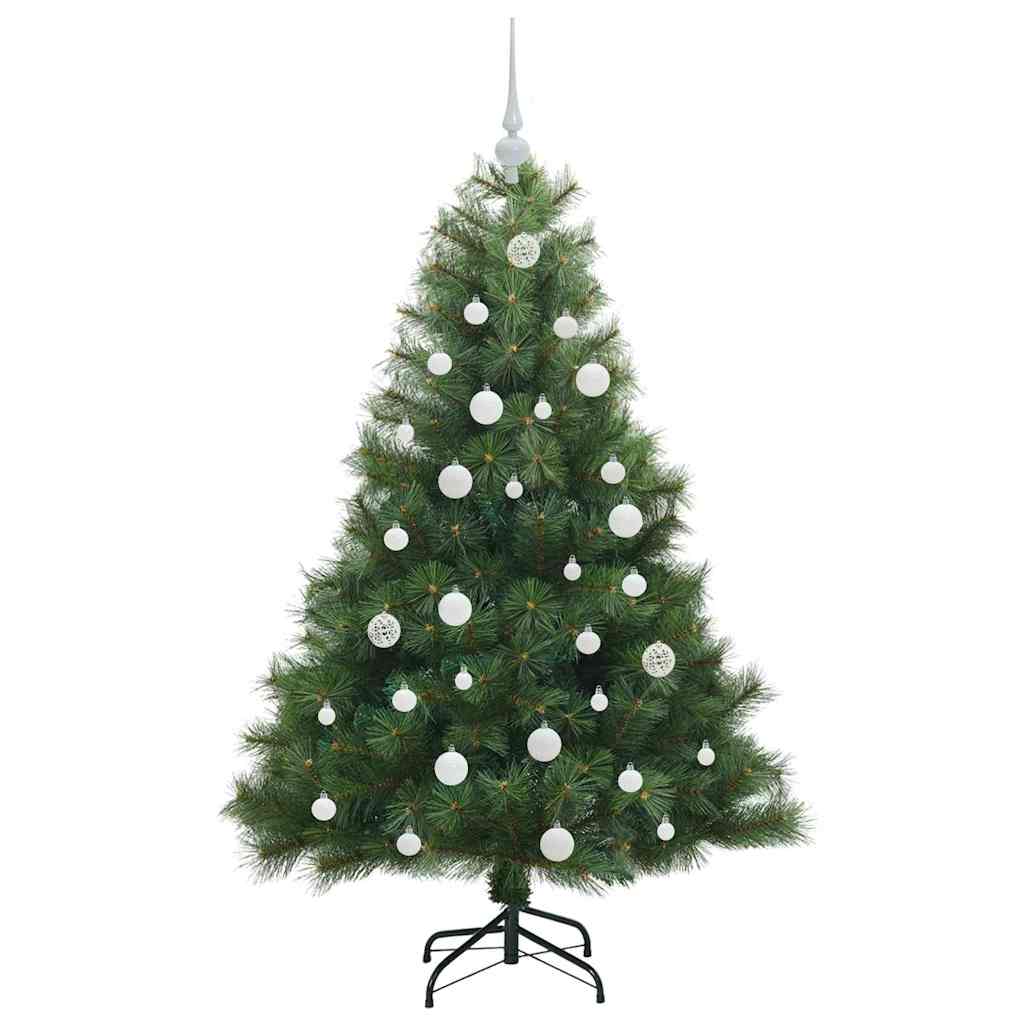 Kunstig juletre med 150 LED med stativ grønn 150 cm PE og PVC