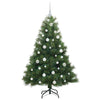 Kunstig juletre med 150 LED med stativ grønn 150 cm PE og PVC