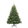 Kunstig juletre med 150 LED med stativ grønn 150 cm PE og PVC
