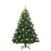Kunstig juletre med 150 LED med stativ grønn 150 cm PE og PVC