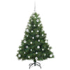 Kunstig juletre med 150 LED med stativ grønn 150 cm PE og PVC