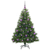 Kunstig juletre med 150 LED med stativ grønn 150 cm PE og PVC