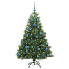 Kunstig juletre med 150 LED med stativ grønn 150 cm PE og PVC