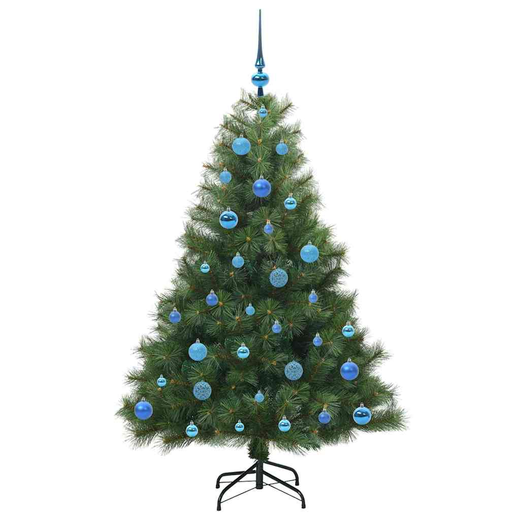 Kunstig juletre med 150 LED med stativ grønn 150 cm PE og PVC