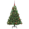 Kunstig juletre med 150 LED med stativ grønn 150 cm PE og PVC